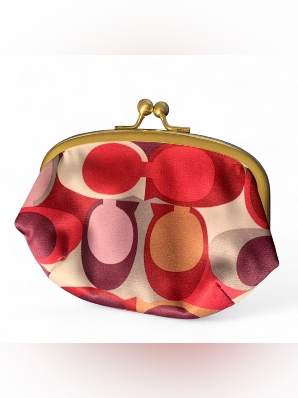 Vintage Coach Ashley Scarf Print Kisslock Coin Purse - Excellent Condition - Picture 3 of 15